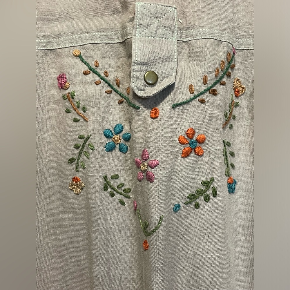 Vintage 80’s Nok Nok embroidered cotton jumpsuit utility suit - Picture 14 of 15